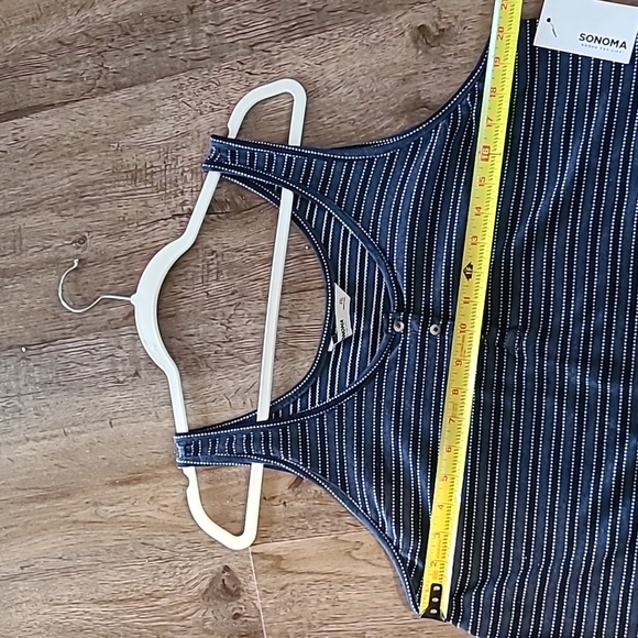 SONOMA BRAND WOMENS NAVY AND WHITE STRIPED TANK TOP SIZE XX LARGE - Picture 5 of 8